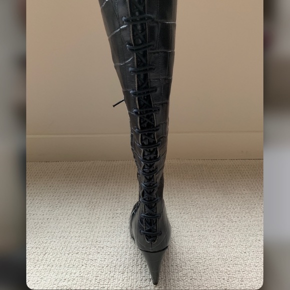 NEW Jerome C Rousseau knee high wedge boots - Picture 3 of 4